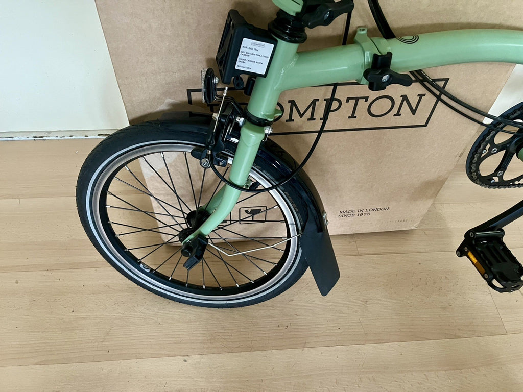 Brompton C Line Explore, 6-Speed, Matcha Green, Black Ed, Mid Handlebar 2025