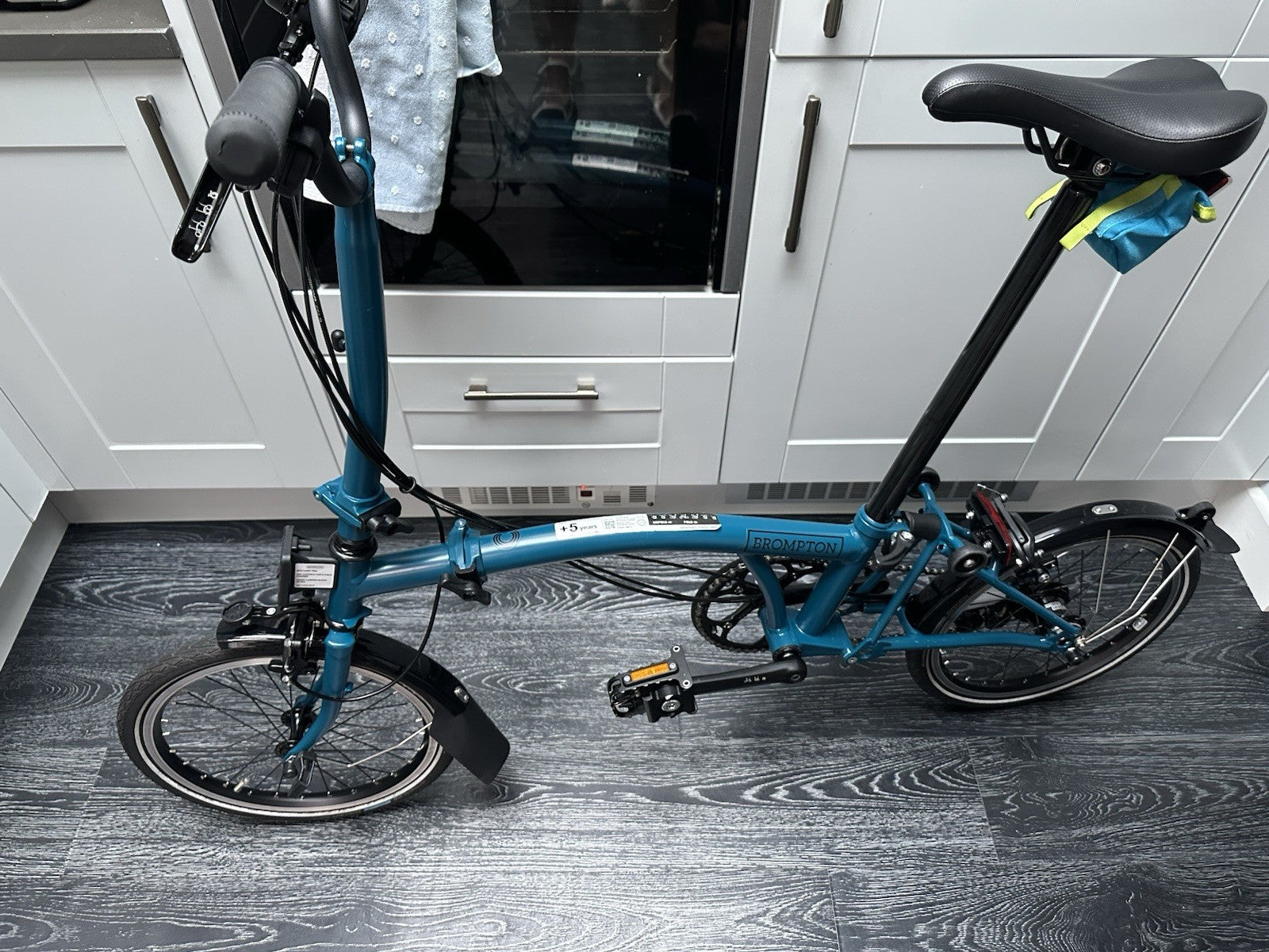 Brompton C Line Explore 6 Speed Low Bar 2024 Folding Bike - Ocean Blue Brand New