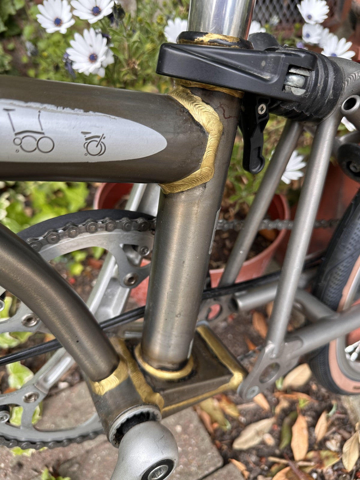 Brompton Superlight S2L-X, 2-speed, S-type flat bars, titanium fork and rear tri