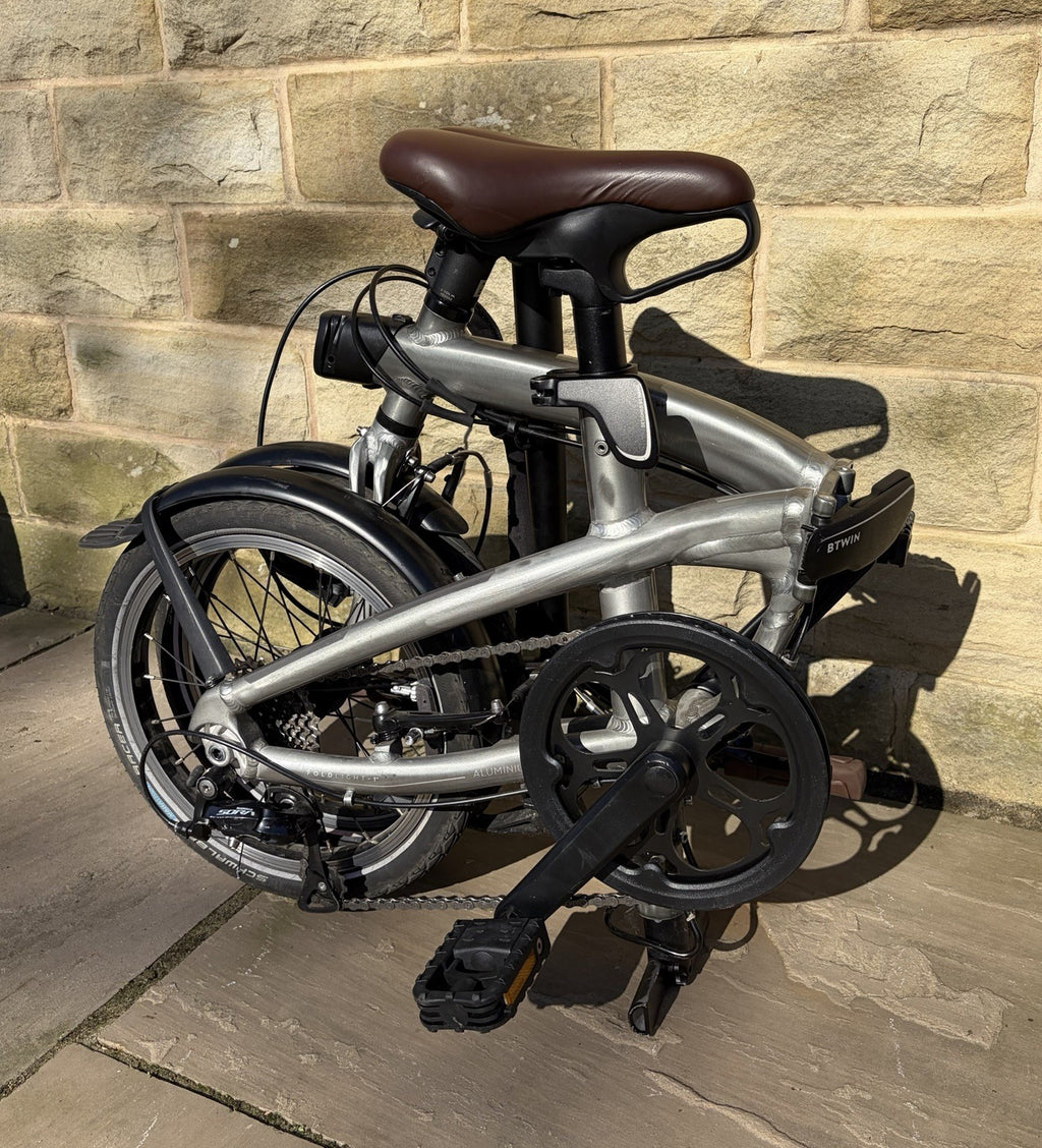 BTwin Ultra Compact  1 Second Folding Bike Sora Grey