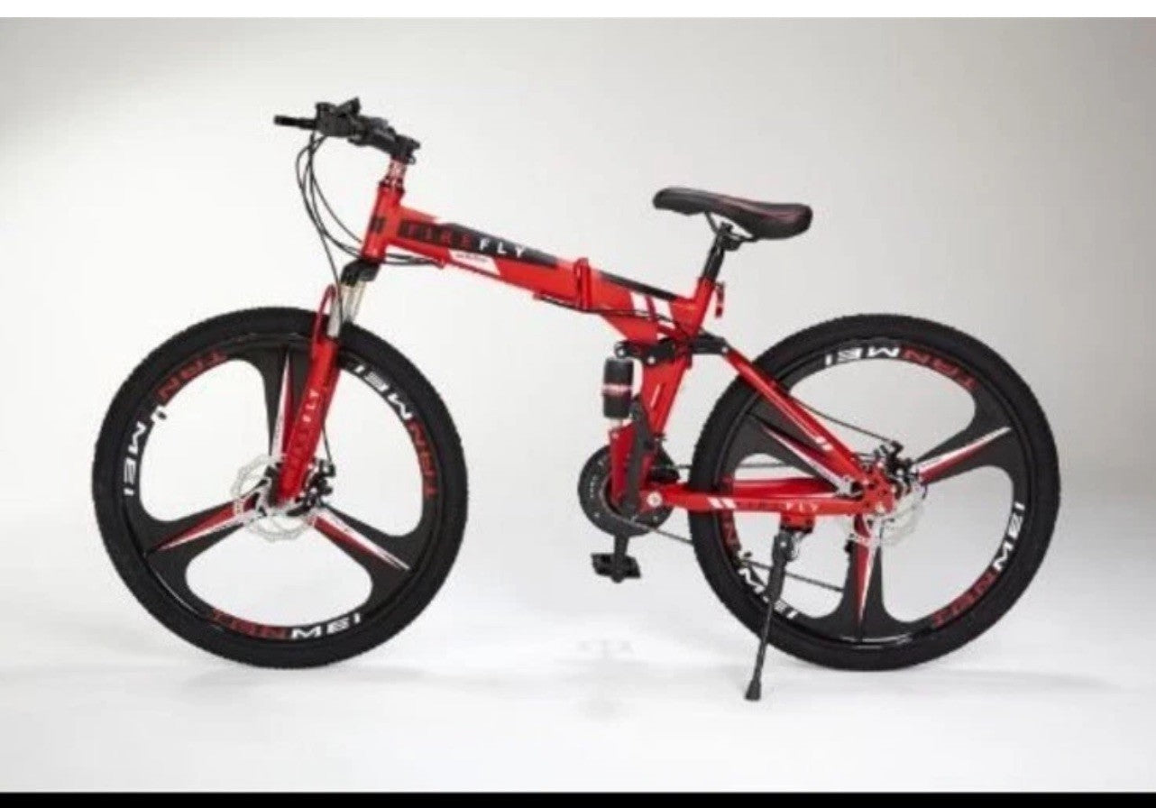 Red 26" Folding Bike Bicycle - Brand New in Box - Compact & Portable IN BOX