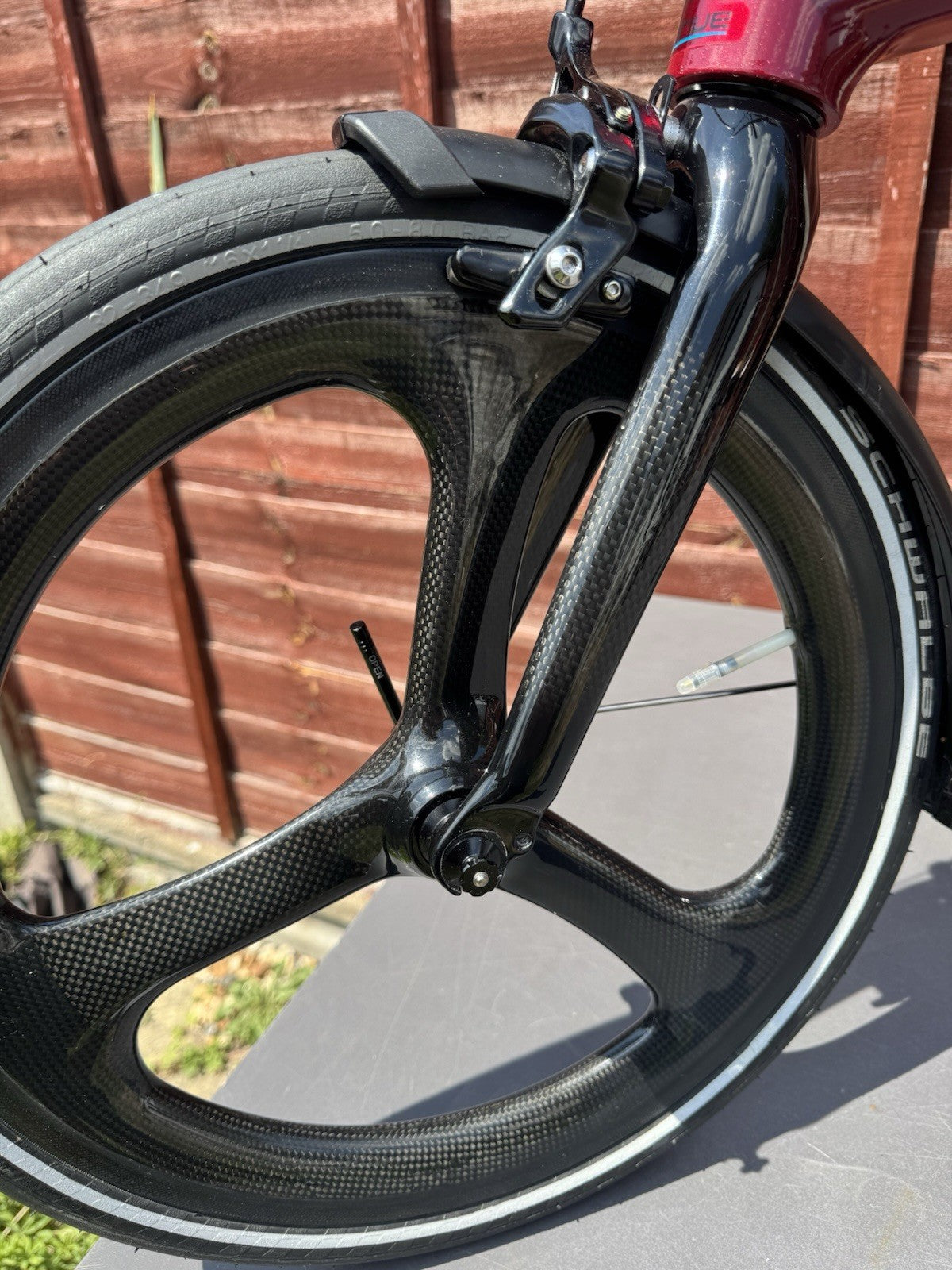 Hummingbird Prodrive Folding Bike Carbon Tri-Spokes mint condition+£174 CarryBag