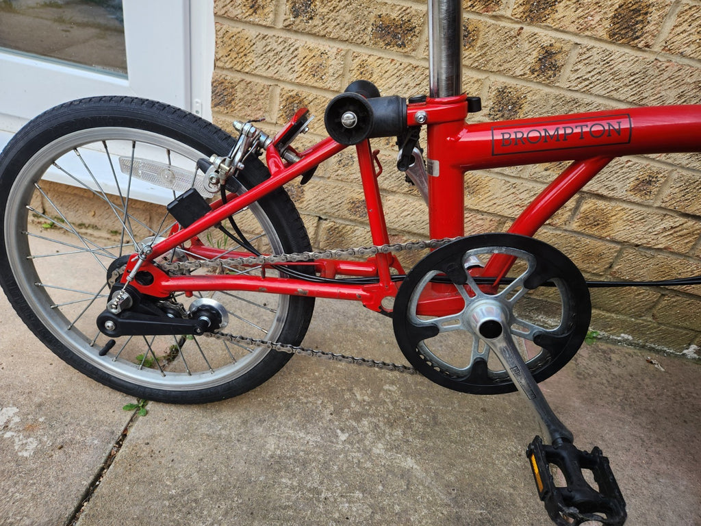 Vintage 2006 Brompton M3E Folding Bike - 3 Speed - Red - Classic M-Bars