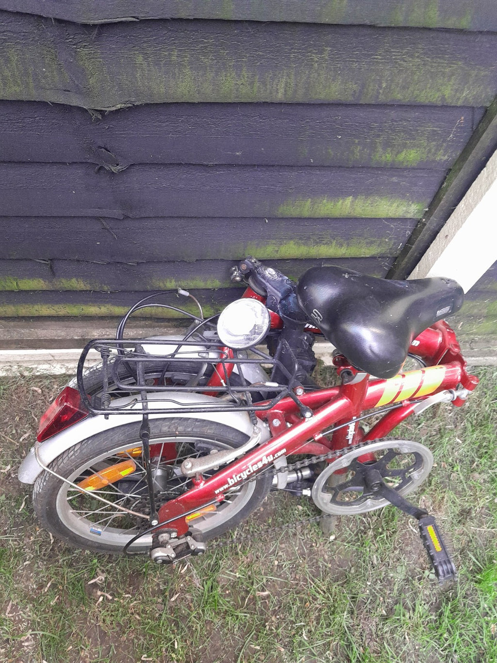 fRed fold up bike used condition