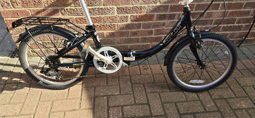 Apollo Contour Unisex Folding Bike 7 Speed, Black, 20" Wheels,