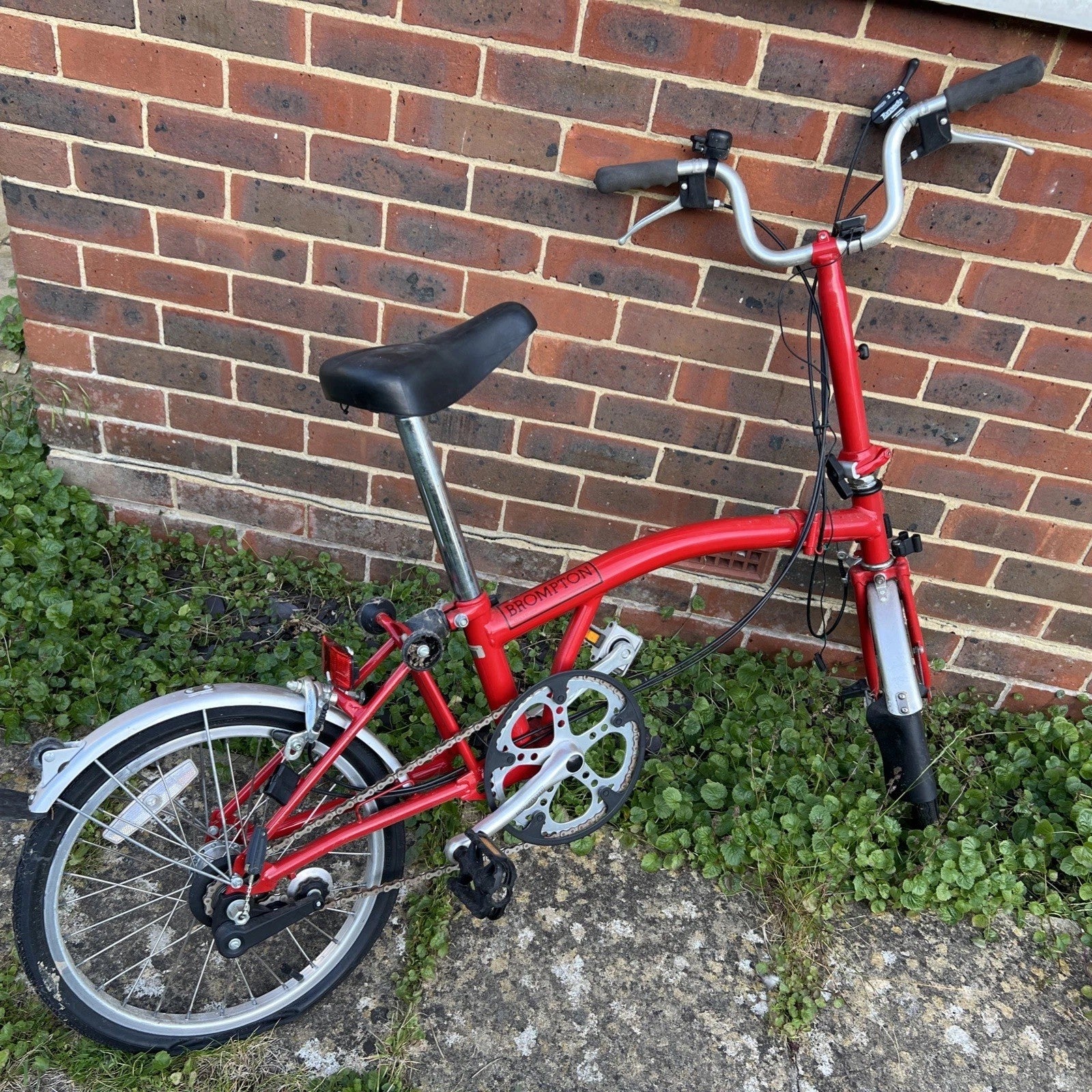 Brompton Bike Red.  Model L3.   Year 2004.  Poor Condition .