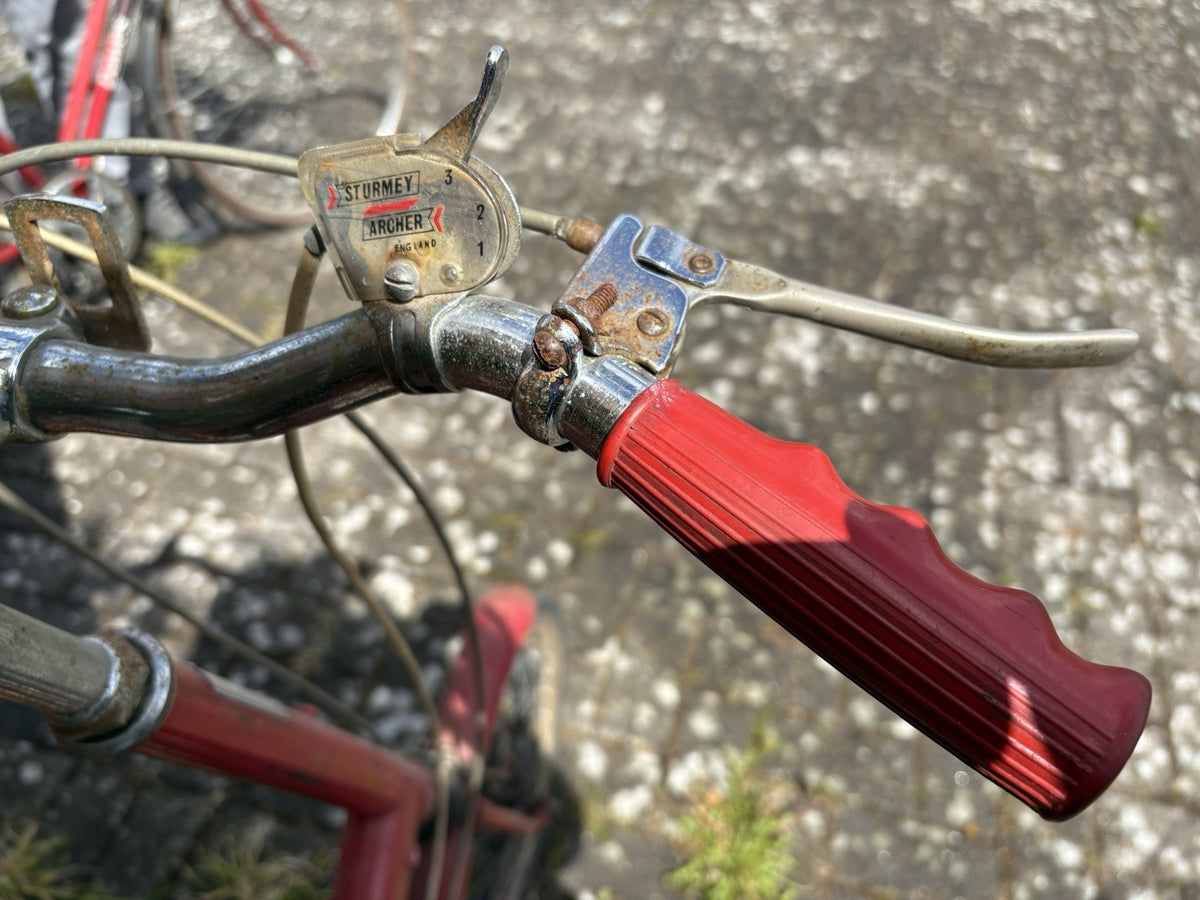 Moulton Standard Red Bike , 3 speed with rear rack, Brooks Leather saddle