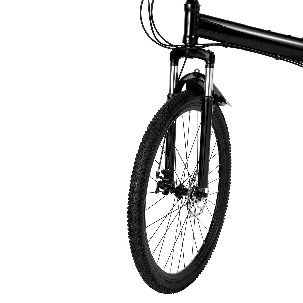 Mens Womens Mountain Bike 26 inch Wheel 21-Speed Foldable Double Disc Brake Bike