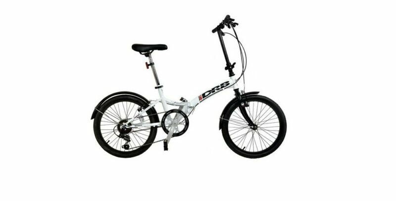 DRB Freedom Folding Commuter Bicycle 20 Wheel 6 Speed White Black Cycling