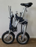 Mobiky Genius Folding Bike 16in Aluminium 1-Speed Mechanical Disc, Silver/Black