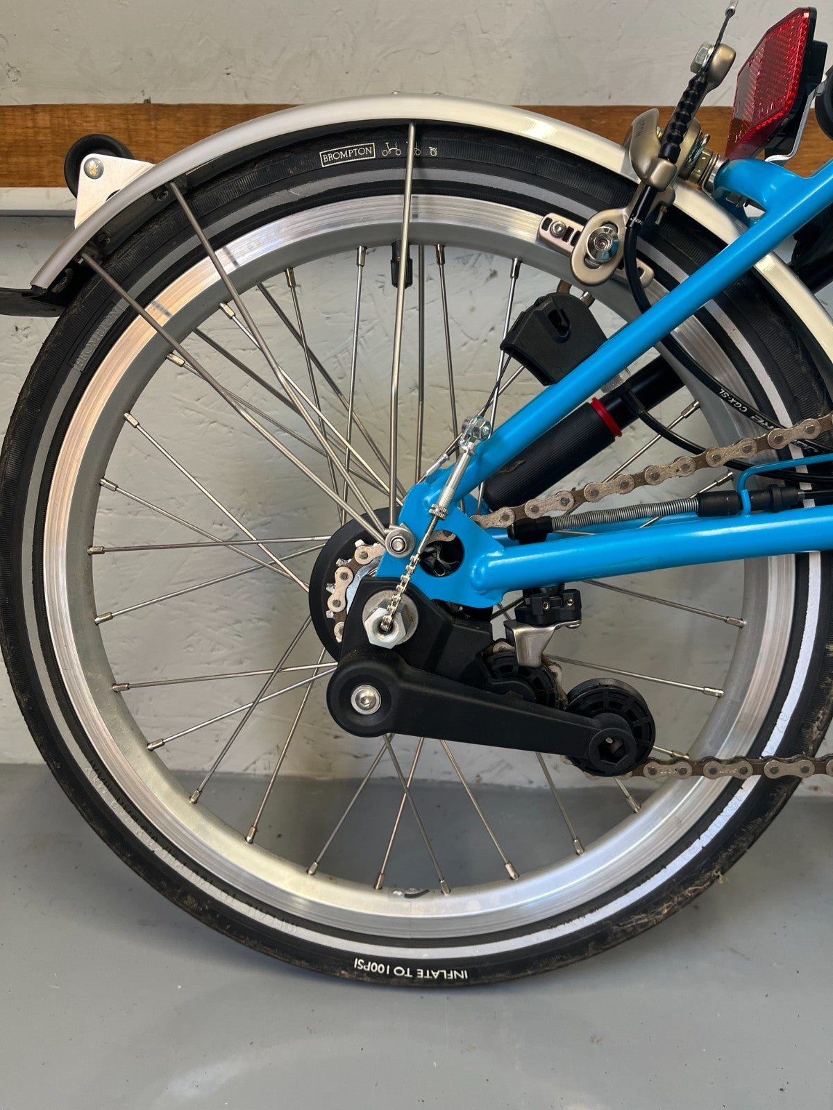 Brompton folding bike 6 speed C Line Blue