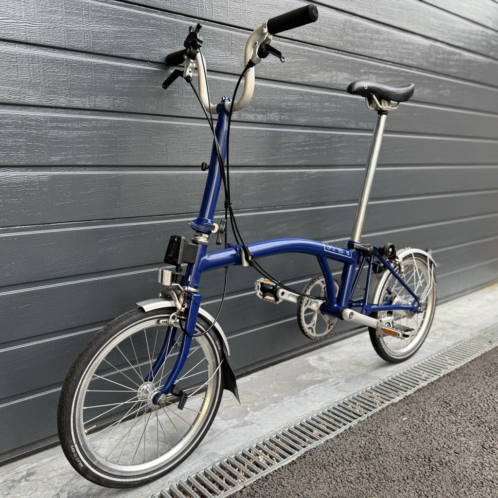 Brompton M3L 3 speed Blue Cobalt Very Good Condition FREE DELIVERY