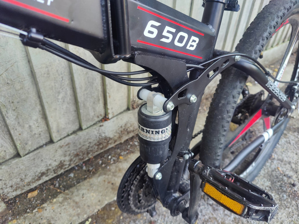 Trioblade 650B Folding MTB 21 Speed Full Suspension Disc Brakes - Needs Repair