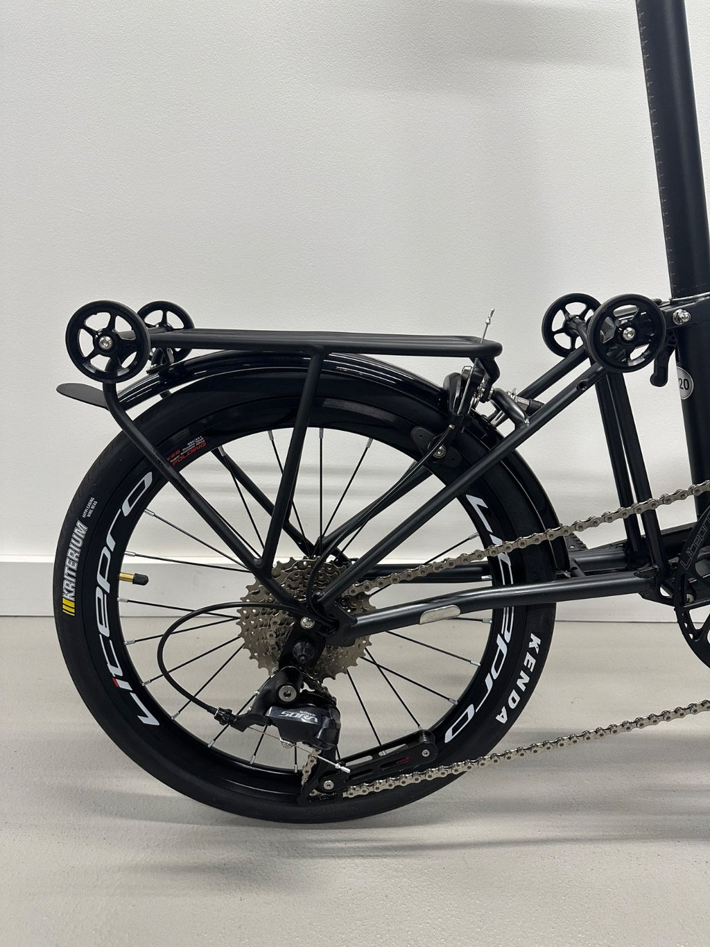 Litepro R20 Brompton Style Folding Bike 20inch 9 Speed - M bar - Titanium Colour