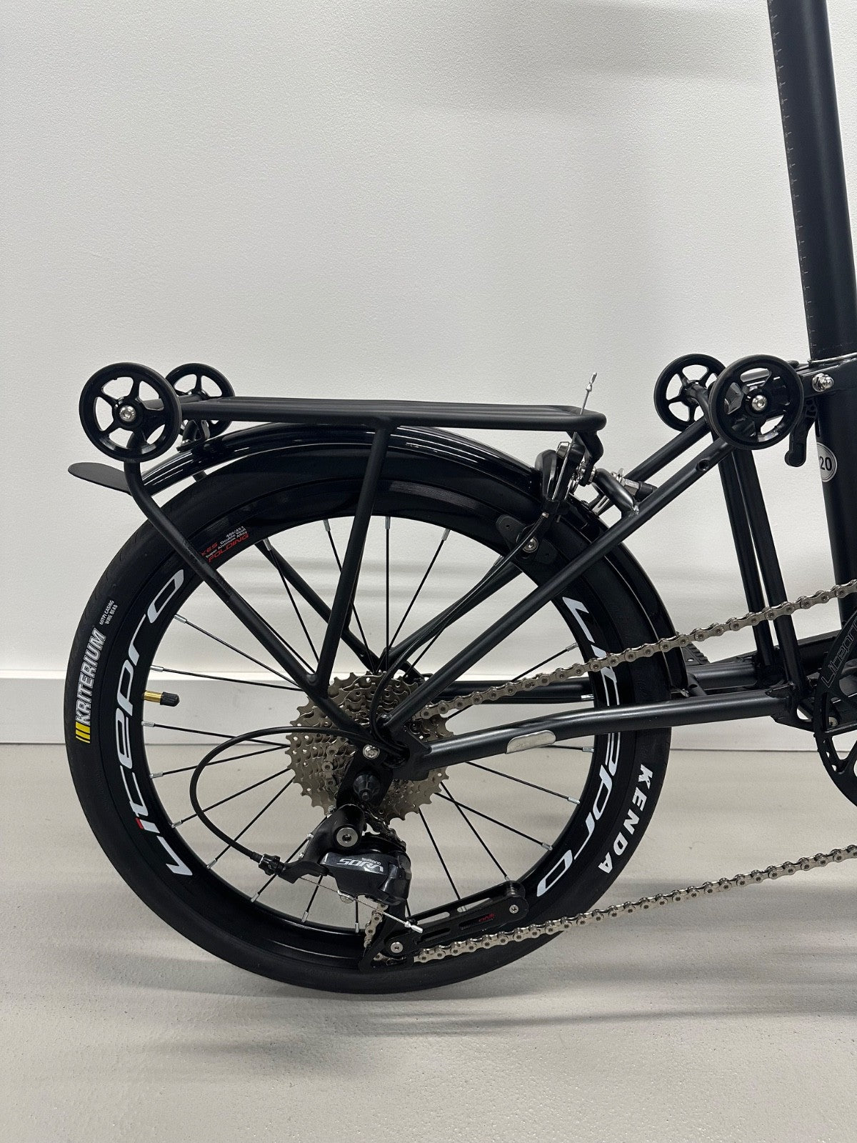 Litepro R20 Brompton Style Folding Bike 20inch 9 Speed - M bar - Titanium Colour