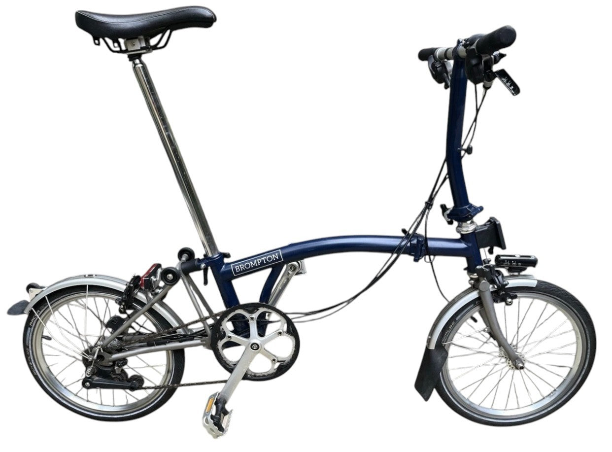 Brompton Titanium  S6L-X (6 Speed)  folding bicycle - Tempest Blue