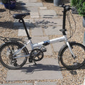 Carrera Folding Bike 20in White/Black V-Brake w/ Rear Rack & Mudguards