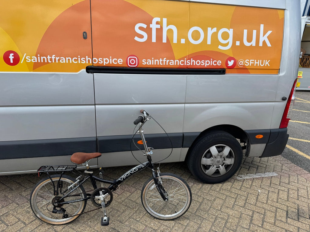Viking Easy Street Folding Bike with Rear Rack Black