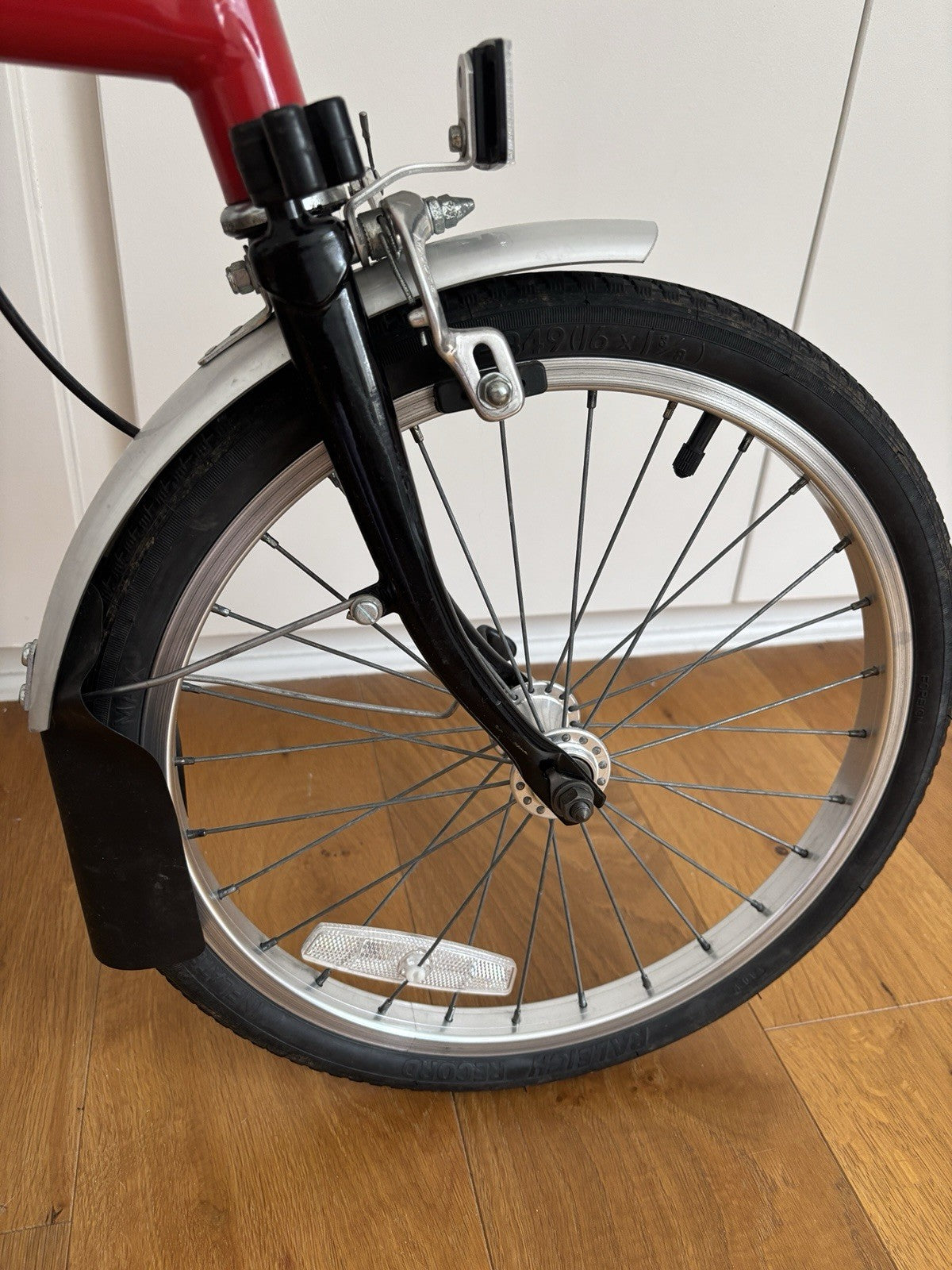 Brompton Folding Bike 16in Red 3-Speed Hub Gears Mudguards Reflectors
