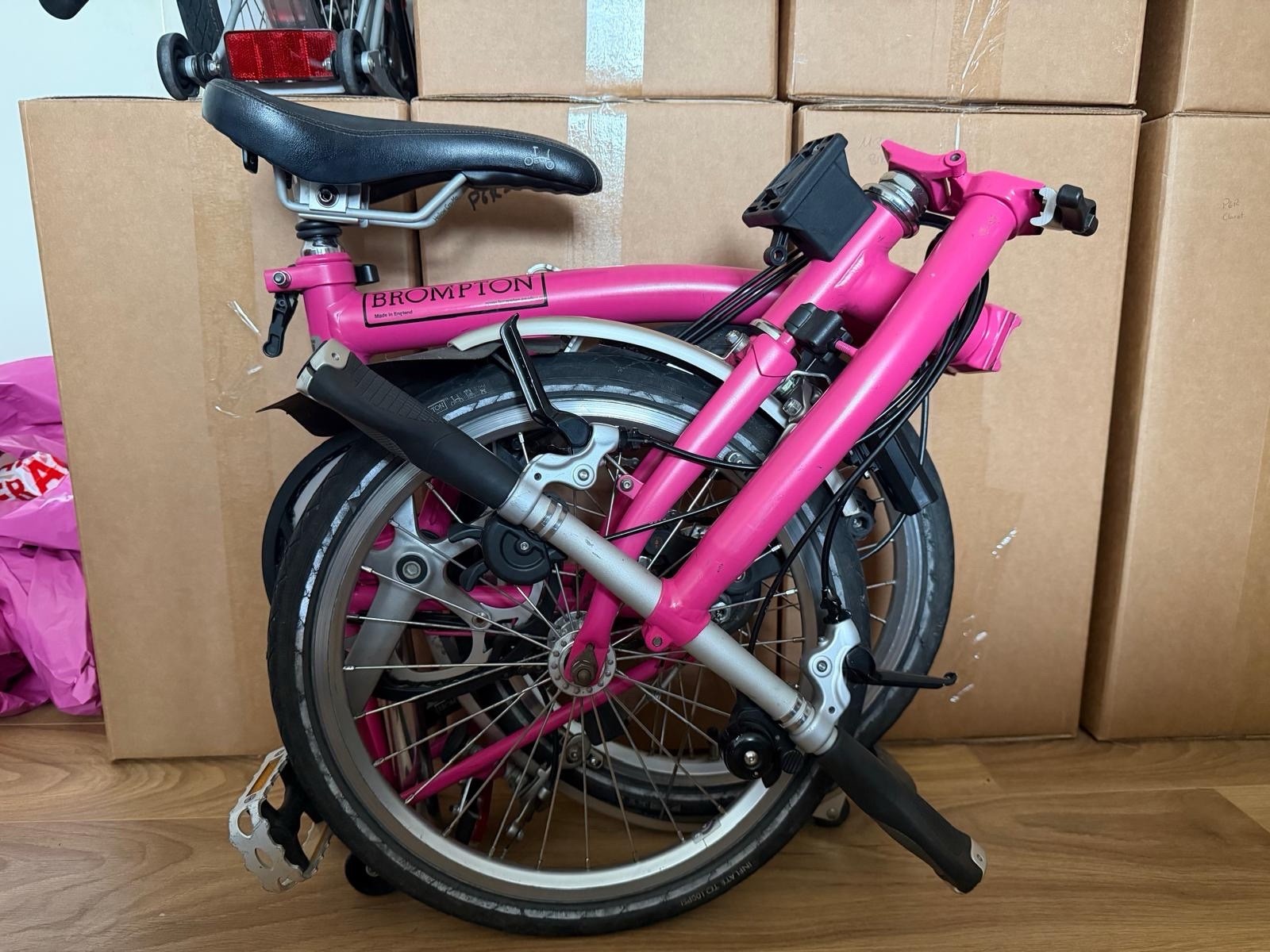 Brompton S6L folding bicycle Pink