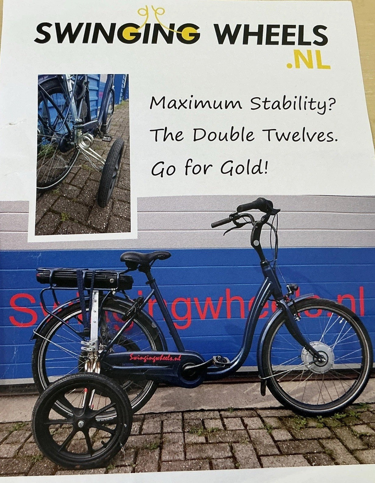 BIKE TO TRICYCLE CONVERSION KIT-DUTCH ENGINEERED- SWINGINGWHEELS/DOUBLE TWELVES