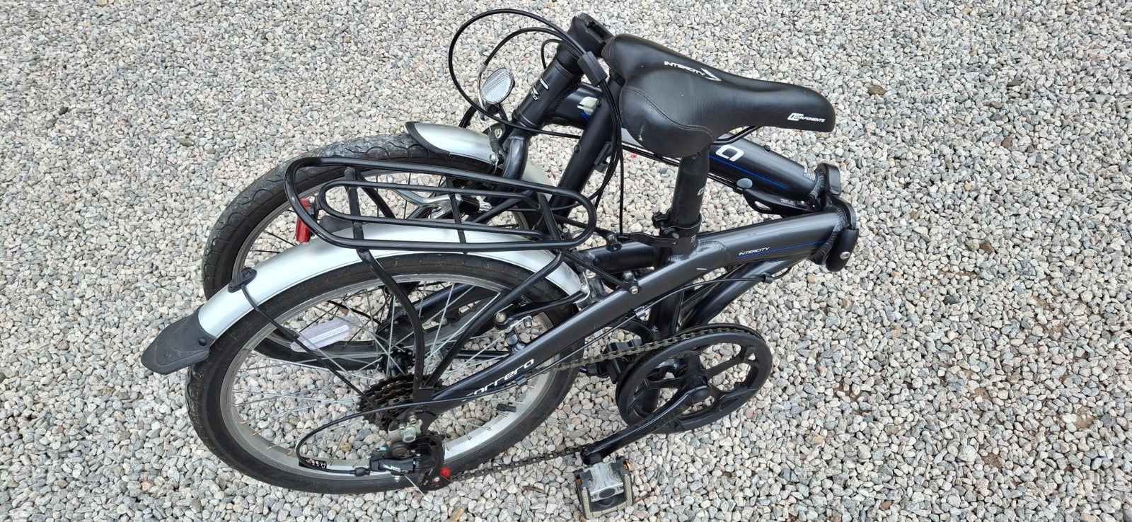 Carrera Intercity Folding Bike 20” Aluminium 6 Speed Rack Mudguards Excellent