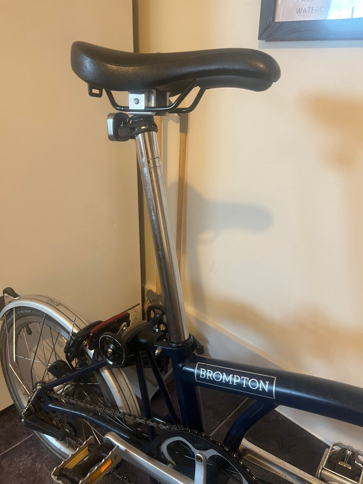 Brompton Folding Bike 3-Speed dark blue good condition
