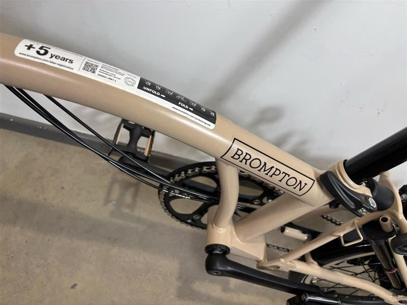 Brompton C Line 6 Speed 2023 High Handlebar Folding Bike - Dune Sand