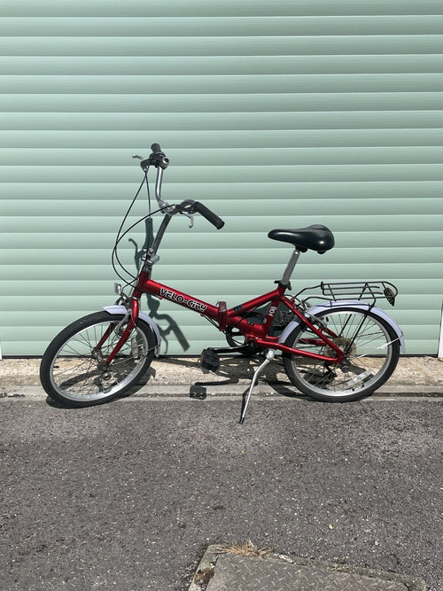 A Pair Of Velo-city 5 Speed Folding Bikes In Good Condition With Bags