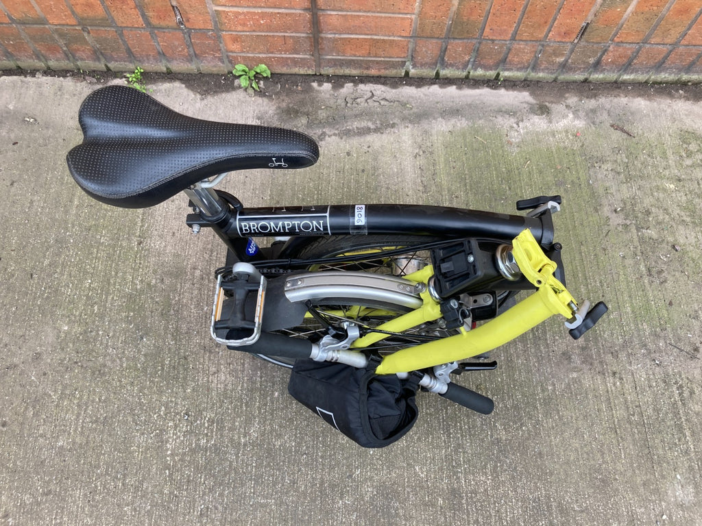 Brompton C Line 6 Speed Folding Bike Low Handlebar S6R - Black/Yellow