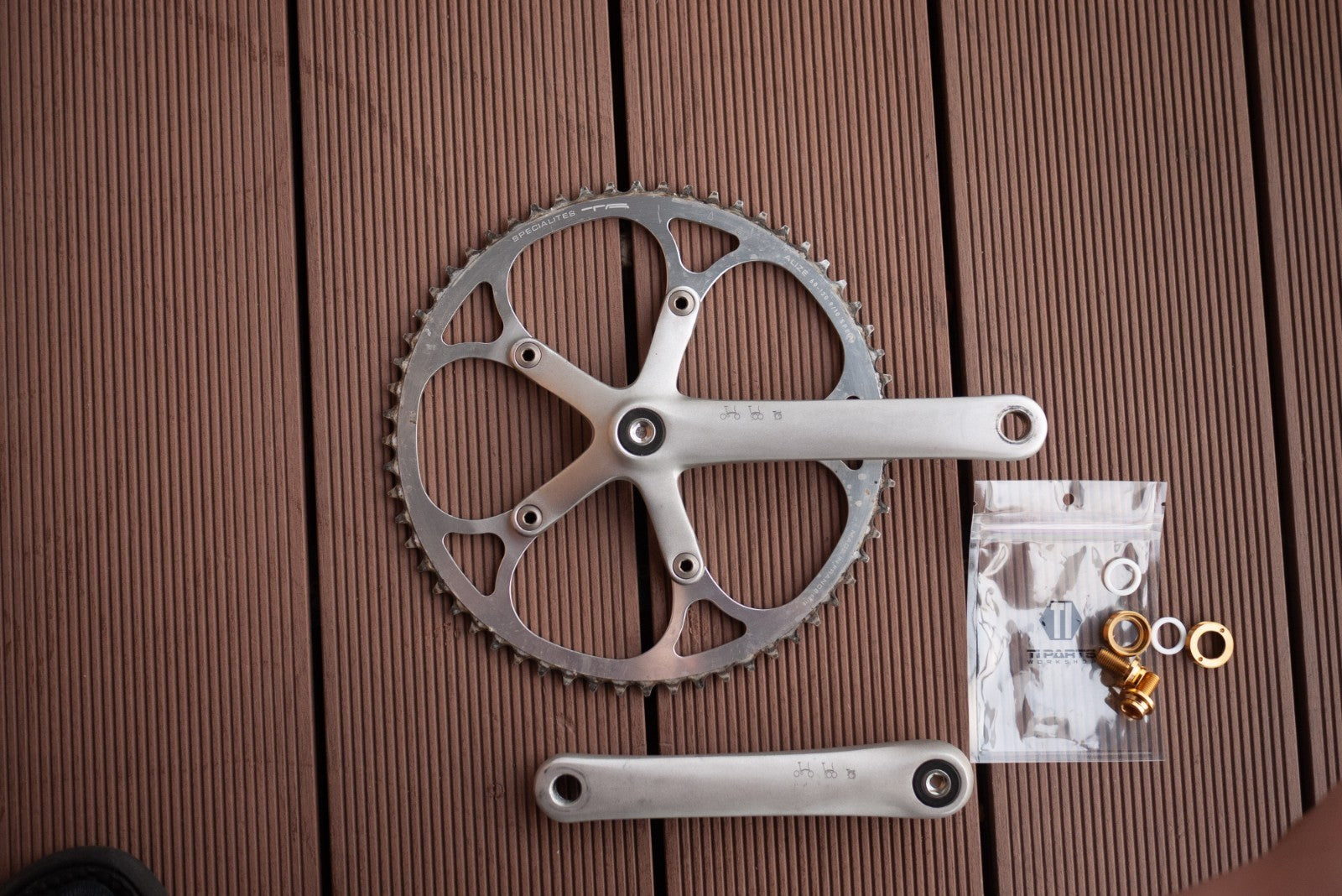 Brompton Spider Crankset 60T TA Specialites Ti Parts Workshop Ti Crank Bolt Set