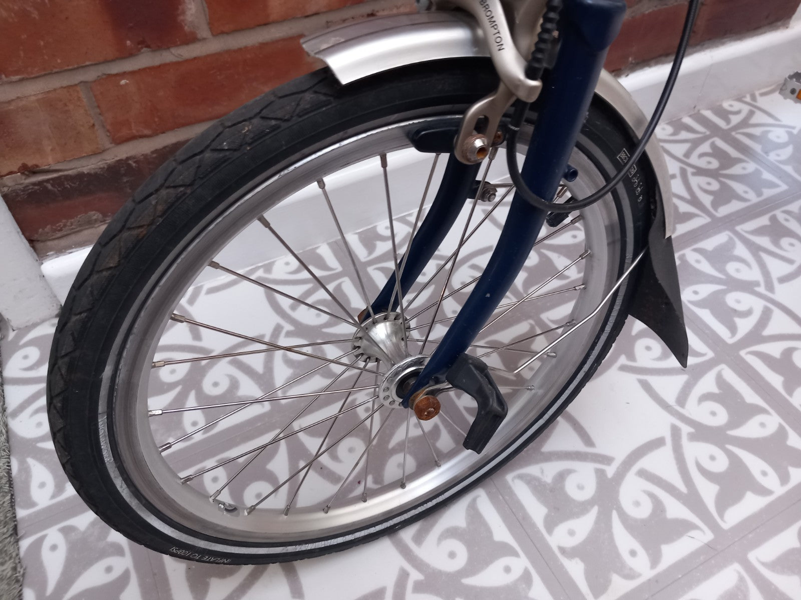 Brompton P6R P-Type 6-Speed Tempest Blue classic folding bike
