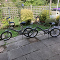 TWO Stowabikes 20in Folding Bikes Silver Rear Rack Mudguards Grip Shifter