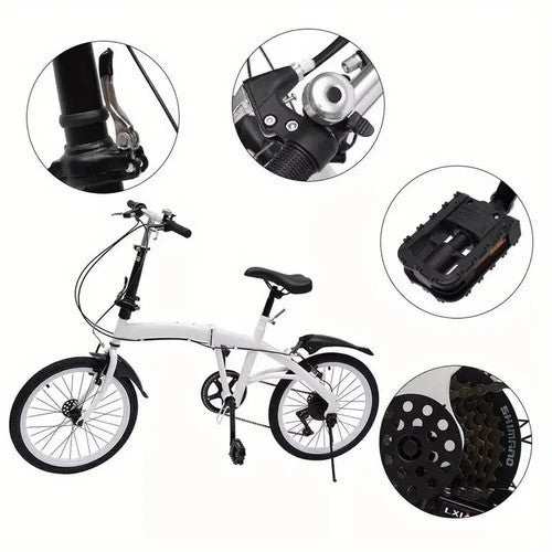 20" Folding Bike Adults Bicycle Lightweight Alloy Bicycle Folding City Bike UK