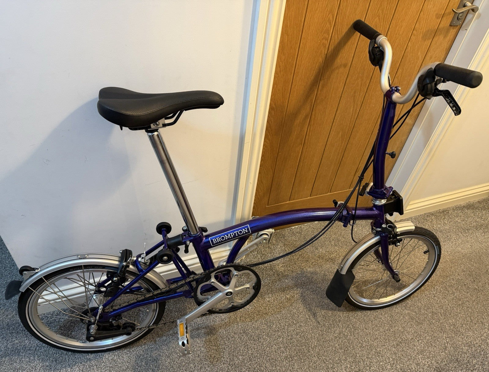 BROMPTON M6L FOLDING BIKE IN METALLIC PURPLE