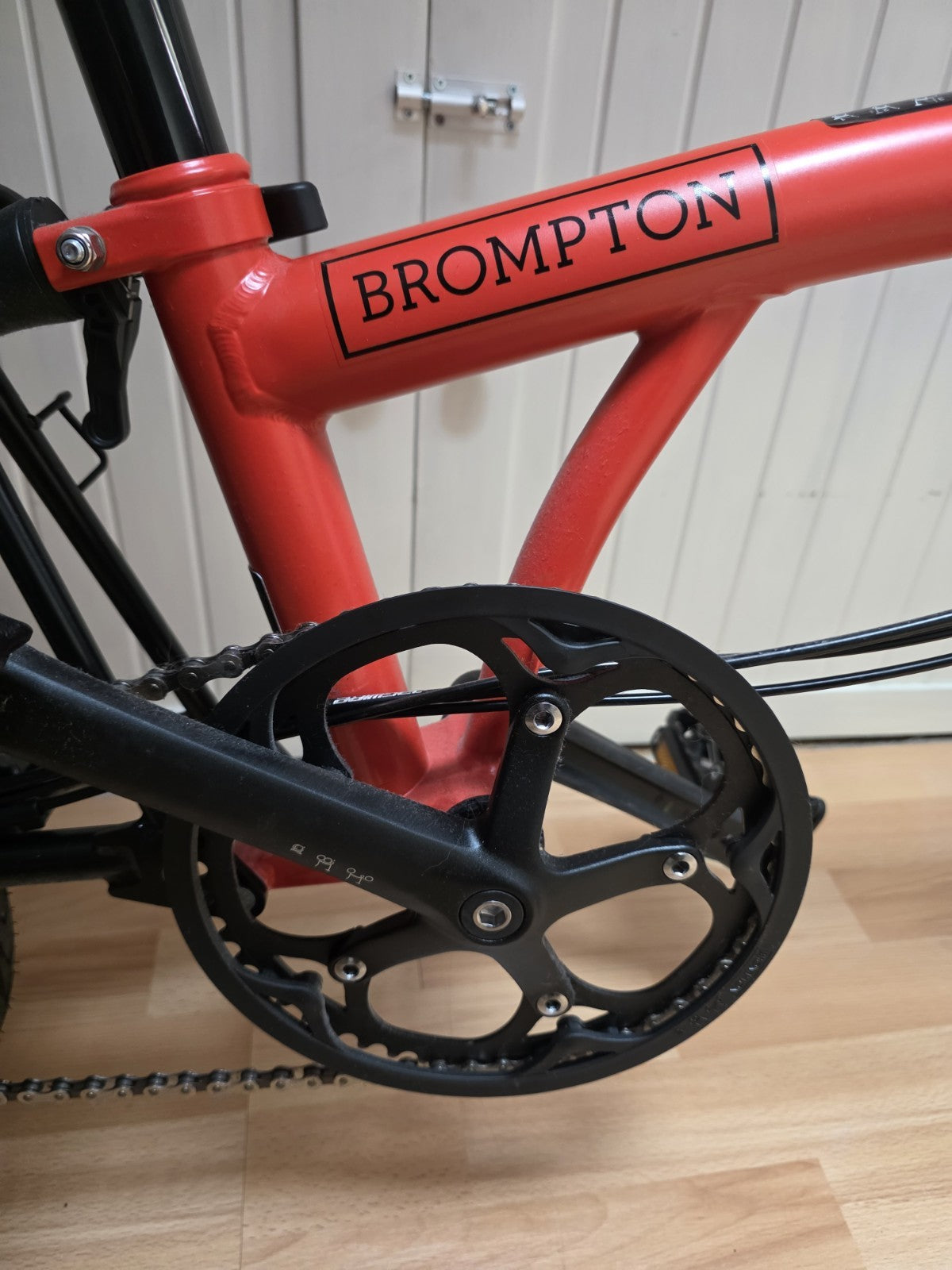 Brompton Folding Bike 16in M 2023 Red/Black Mudguards.