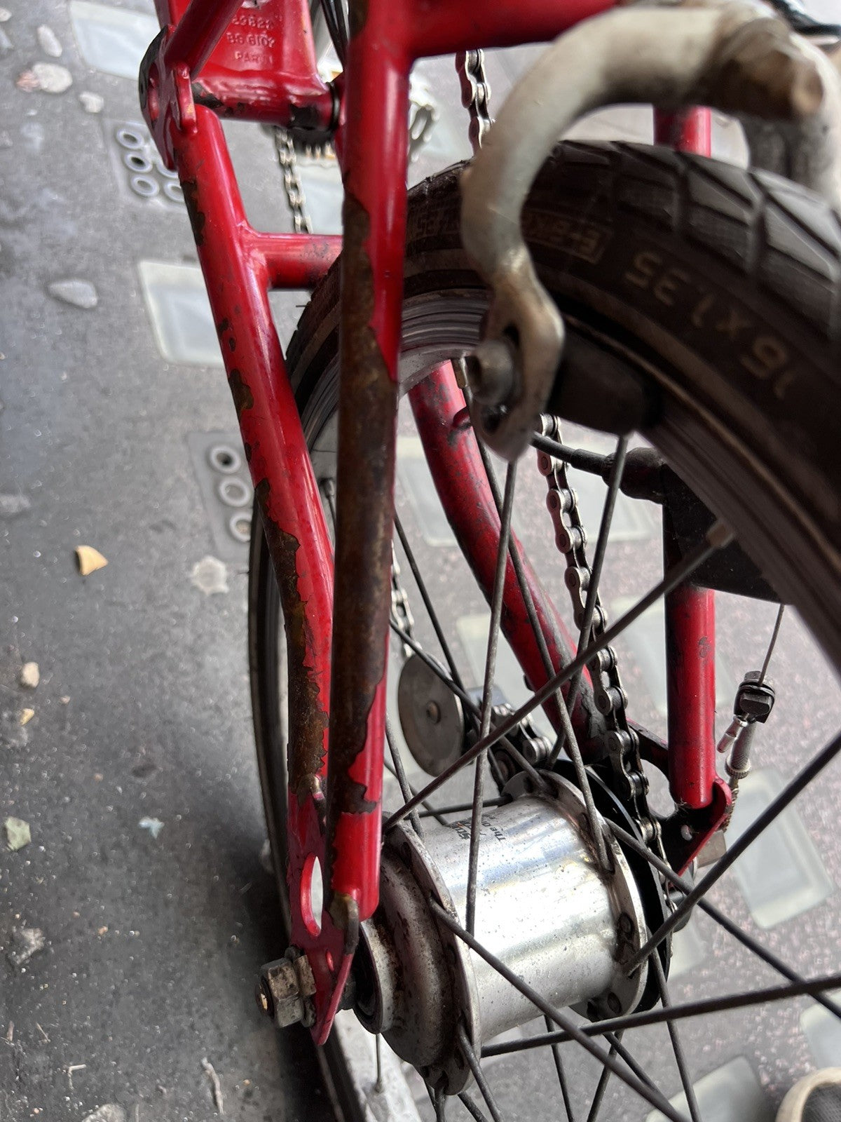 Brompton Bike Red Folding 3 Speed - ✅ FREE & FAST DPD Delivery🚚