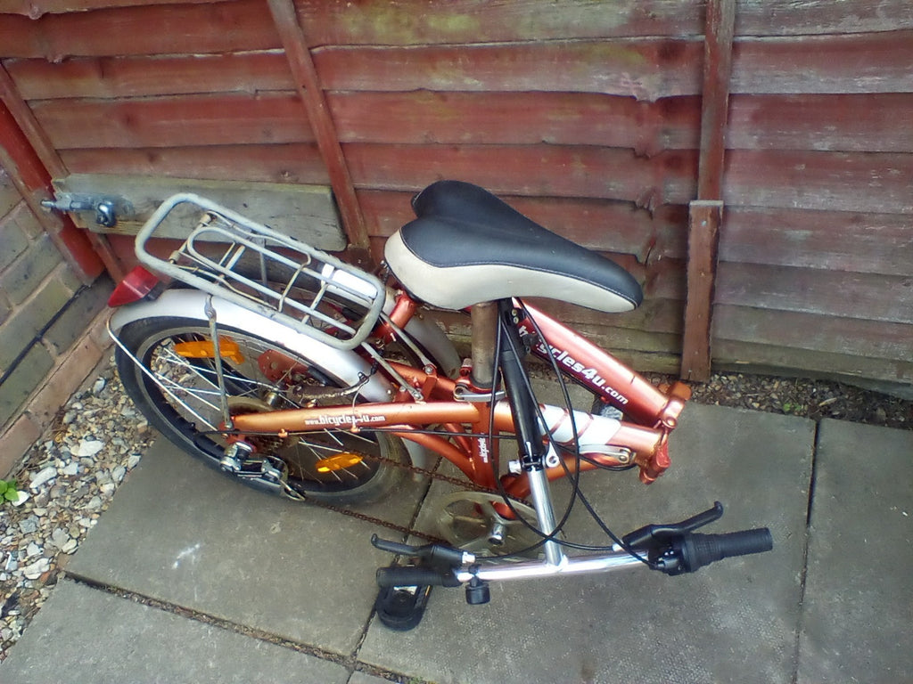 bicycle used folding bike 20 in wheels 6 gears