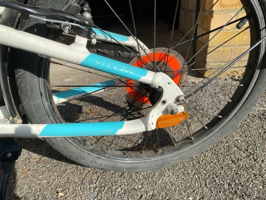 Btwin folding bike tilt 500, white, good condition