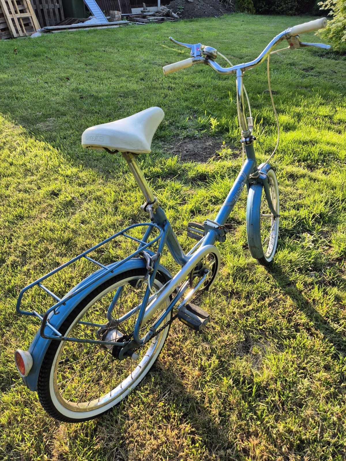 BSA Folding Bike Blue Small Rear Rack Mudguards Kickstand Reflectors