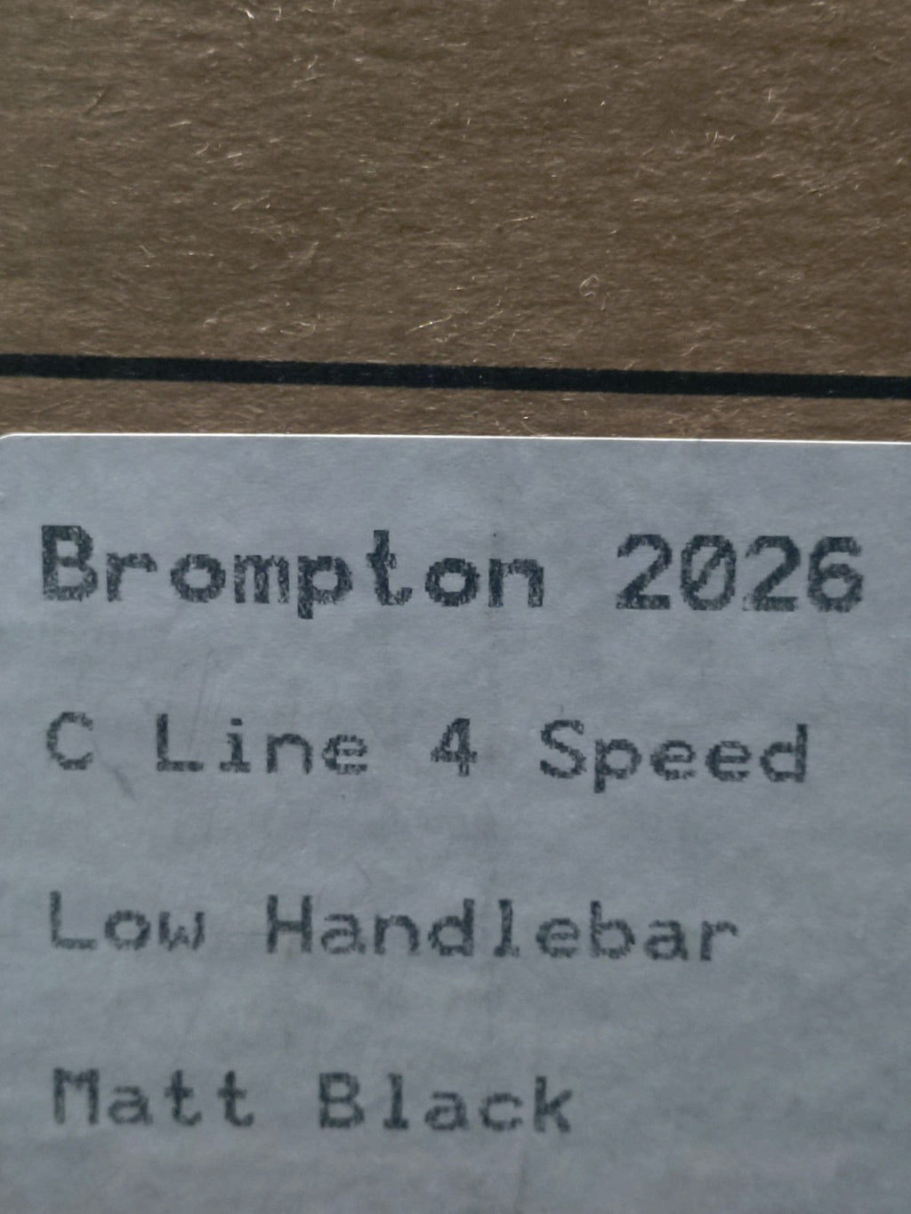 Brompton C Line 4 Speed Low Handlebar Matt Black (NEW) 2026