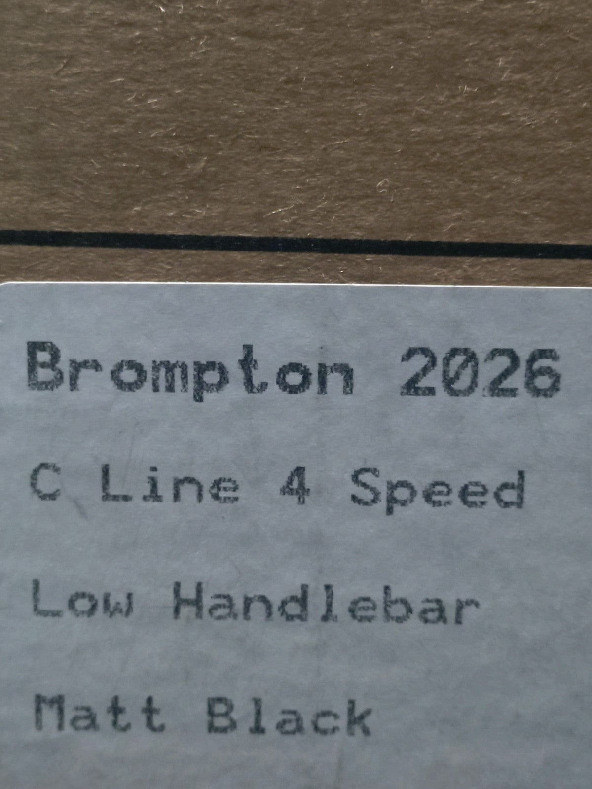Brompton C Line 4 Speed Low Handlebar Matt Black (NEW) 2026
