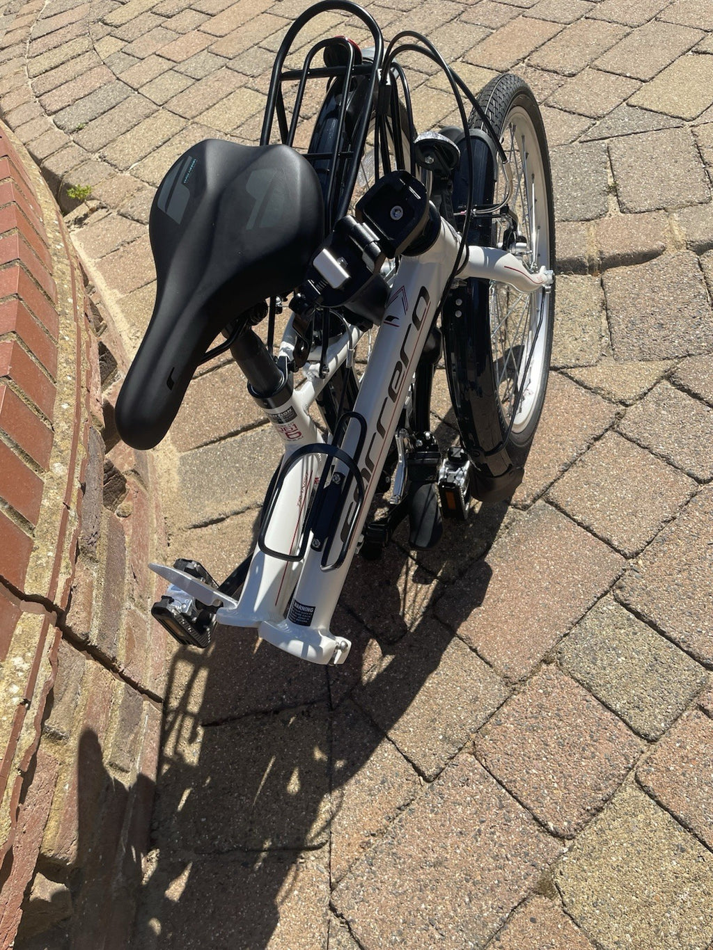 Carrera Transit Lightweight Folding Bike 6061 T6 Aluminium White Colour