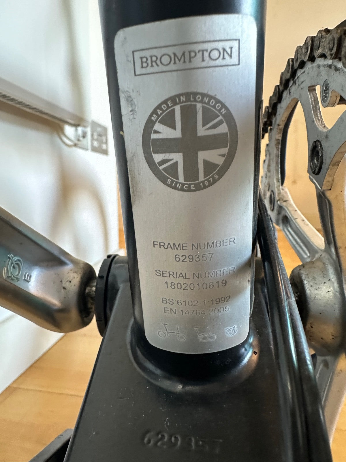 Brompton Folding Bike C Line 3 Speed Black 2018 - Excellent Condition