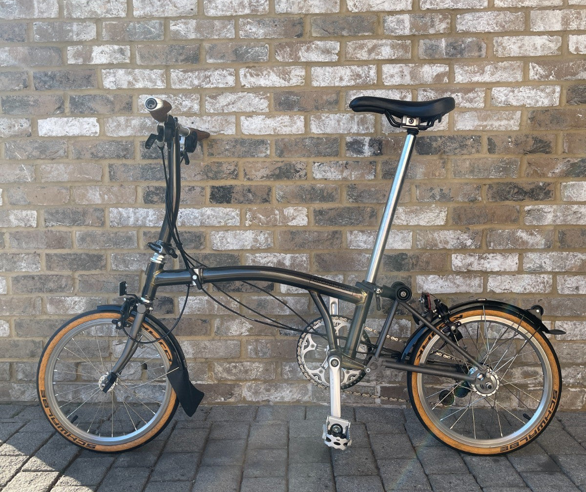 Brompton Raw Lacquer Superlight - Titanium - RARE S6L-X WORLD POSTAGE - STUNNING