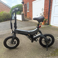 MiRiDER One Folding Bike 16 in Grey/Black, Mechanical Disc Brakes, 1 Speed