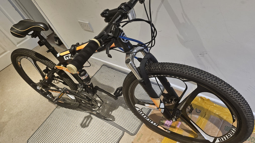Eurobike G7 Folding Mountain Bike Dual Disc 17" Frame, 27.5" Wheels