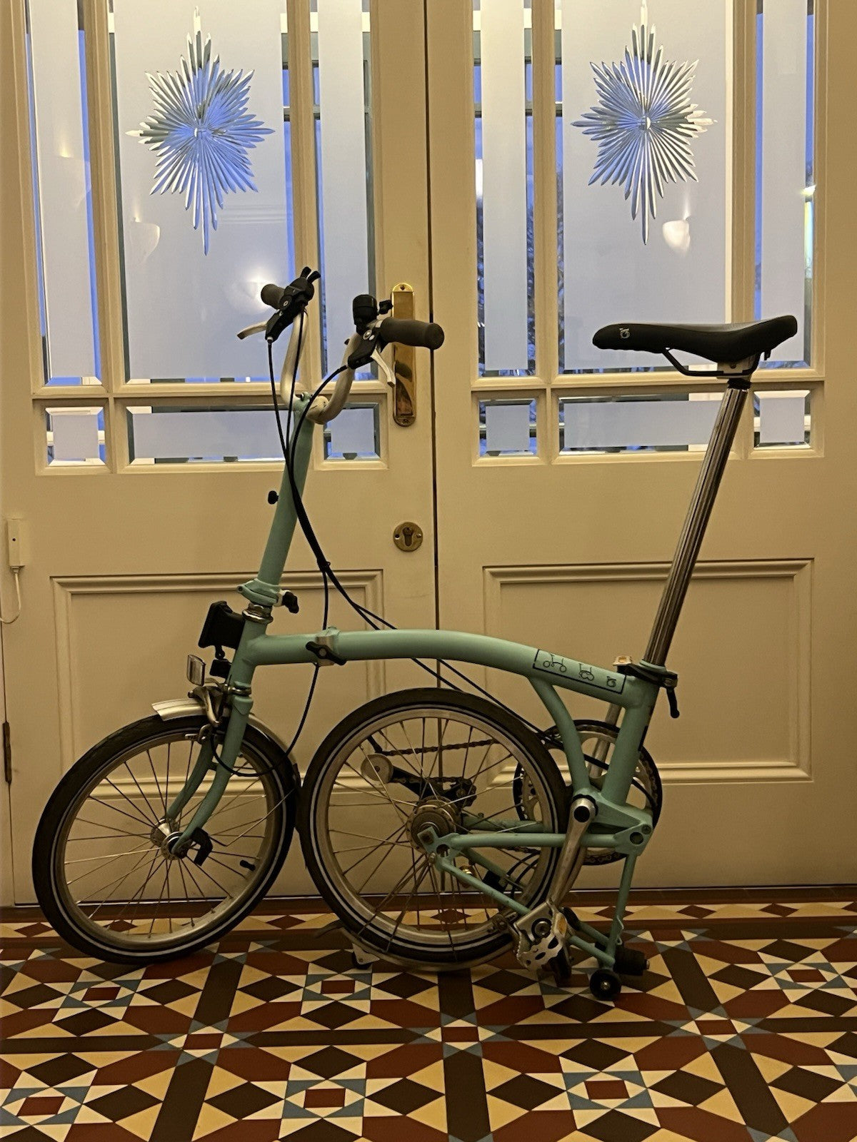 Brompton M3L Folding Bike Blue with Carry Bag