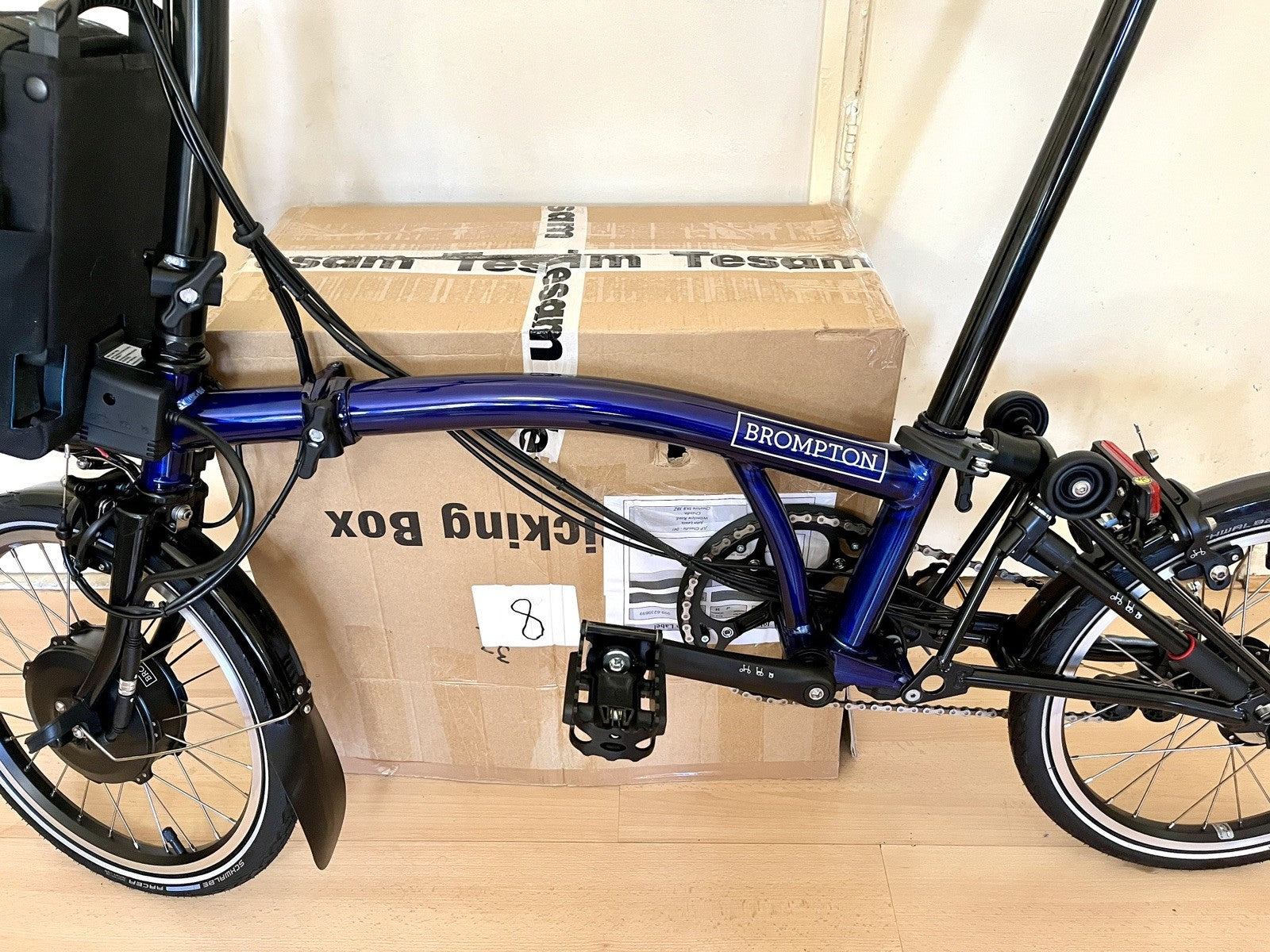 Brompton Elec C Line Explore 6 Speed - Bolt Blue / Black New