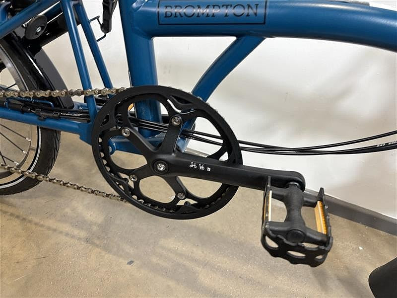 Brompton C Line 6 Speed 2023 High Handlebar Folding Bike - Ocean Blue